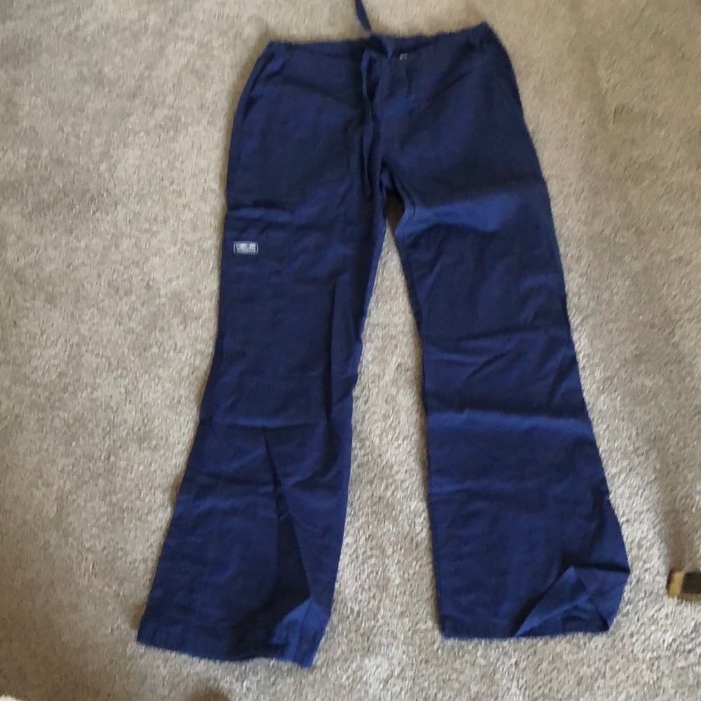 Blue cherokee scrub pants.